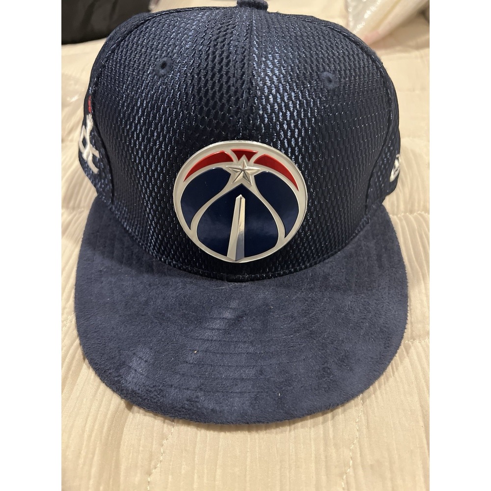 Washington Wizards New Era Mesh Snap Back Hat With Suede Brim Blue